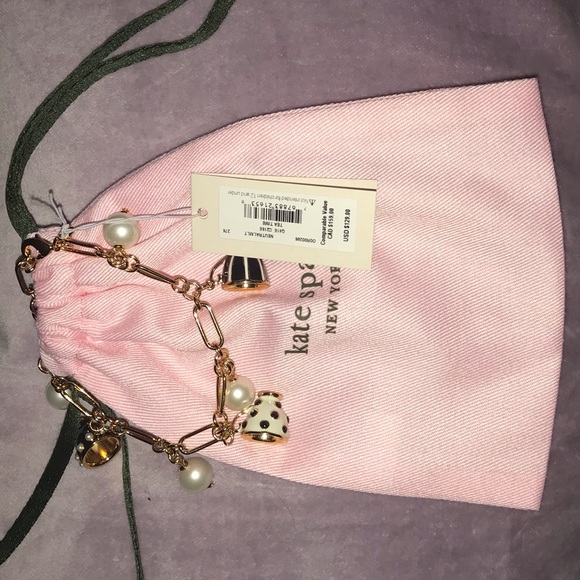 Kate Spade NWT Alice in Wonderland Teacup Charm Bracelet - Picture 9 of 11
